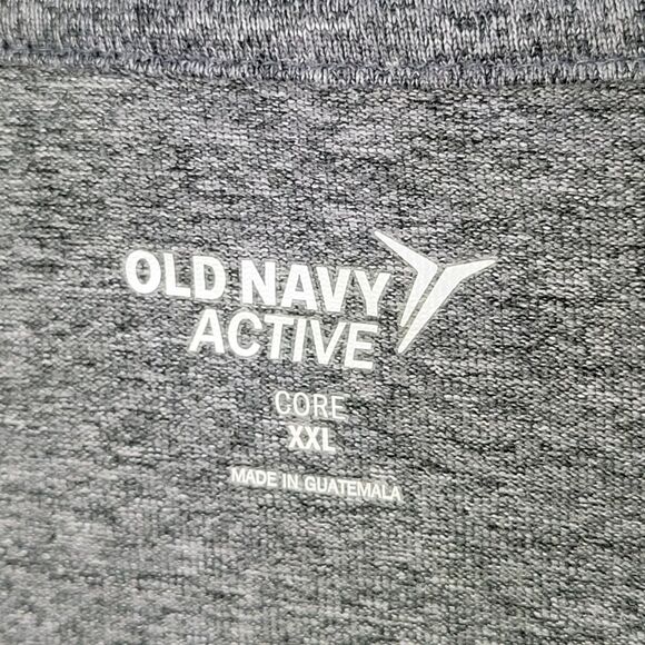 Old Navy Active Mens Sz XXL Gray Solid Short Sleeve Polo Shirt - Picture 2 of 10